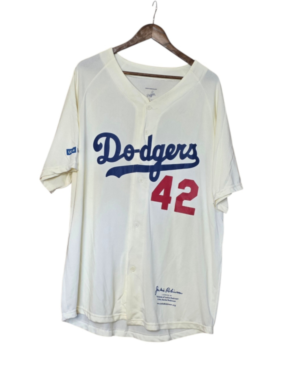 Los Angeles Dodgers Jersey Mens XL White Jackie Robinson 42 MLB Baseball Dodgers